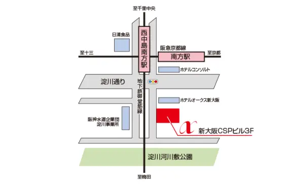 大阪支店の地図
